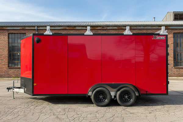 Enclosed Aluminum Cargo Trailer 7'x16' Red Barn Contractor Xpress Ultimate Contractor High Country Trailers
