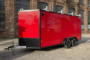 Enclosed Aluminum Cargo Trailer 7'x16' Red Barn Contractor Xpress Ultimate Contractor High Country Trailers