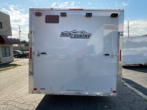 Xpress Aluminum Car Hauler Trailer 8.5'x20' V-Nose White Ramp, 7ft Interior Height, 4 Year Warranty