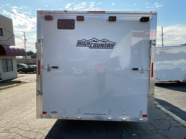 Xpress Aluminum Car Hauler Trailer 8.5'x20' V-Nose White Ramp, 7ft Interior Height, 4 Year Warranty