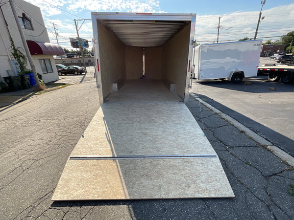 Xpress Aluminum Car Hauler Trailer 8.5'x20' V-Nose White Ramp, 7ft Interior Height, 4 Year Warranty