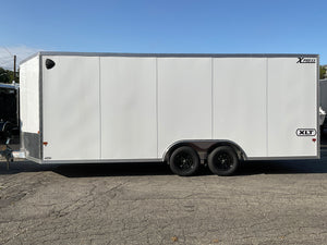 Xpress Aluminum Car Hauler Trailer 8.5'x20' V-Nose White Ramp, 7ft Interior Height, 4 Year Warranty