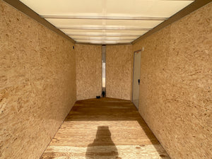 Xpress Aluminmum Enclosed Cargo Trailer 7'x16' Charcoal RAMP, 7' Interior Height, Composite Exterior Panels, Translucent Roof, Rear Door Canopy, 4 Year Warranty Xpress Trailers