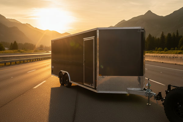 Xpress Aluminum Car Hauler Trailer 8.5'x20' V-Nose Charcoal Ramp, 7ft Interior Height, 4 Year Warranty