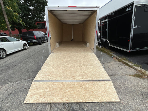 Xpress Aluminum Car Hauler Trailer 8.5'x20' V-Nose Charcoal Ramp, 7ft Interior Height, 4 Year Warranty