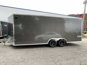 Xpress Aluminum Car Hauler Trailer 8.5'x20' V-Nose Charcoal Ramp, 7ft Interior Height, 4 Year Warranty