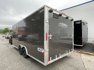 Xpress Aluminum Car Hauler Trailer 8.5'x20' V-Nose Charcoal Ramp, 7ft Interior Height, 4 Year Warranty
