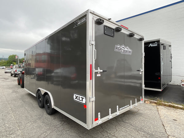 Xpress Aluminum Car Hauler Trailer 8.5'x20' V-Nose Charcoal Ramp, 7ft Interior Height, 4 Year Warranty