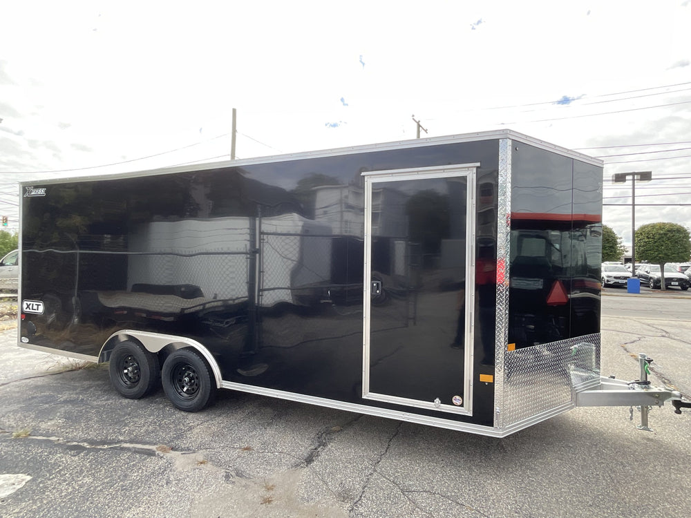 Enclosed Car Hauler Trailer 8.5'x20' V-Nose BLACK Ramp High Country Aluminum