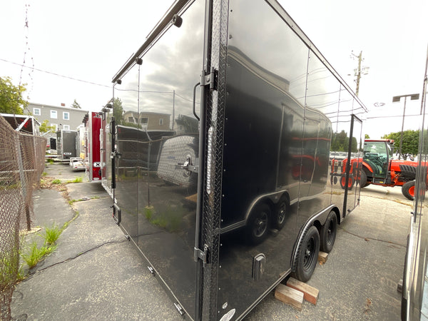 Enclosed Car hauler Trailer 8.5X16' 7' Interior Black Xtreme Cargo Xtreme Cargo Trailers