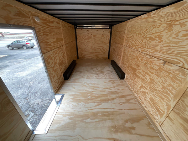 Top Hat Trailers Open Utility Trailer 60"x8' Derby Junior Express DJX Charcoal Grey 2,990# GVWR, Mesh Ramp, Forged Coupler, 2k Tongue Jack, Dexter Axle, Valspar Paint Top Hat Trailers