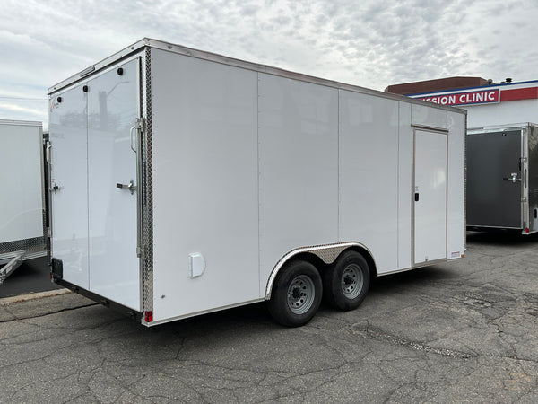 Top Hat Trailers Open Utility Trailer 60"x8' Derby Junior Express DJX Charcoal Grey 2,990# GVWR, Mesh Ramp, Forged Coupler, 2k Tongue Jack, Dexter Axle, Valspar Paint Top Hat Trailers