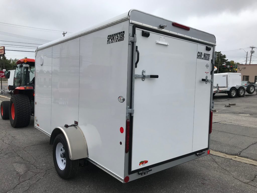 Enclosed Cargo Trailer 6’x12′ WHITE RAMP Door 6’6″ Interior