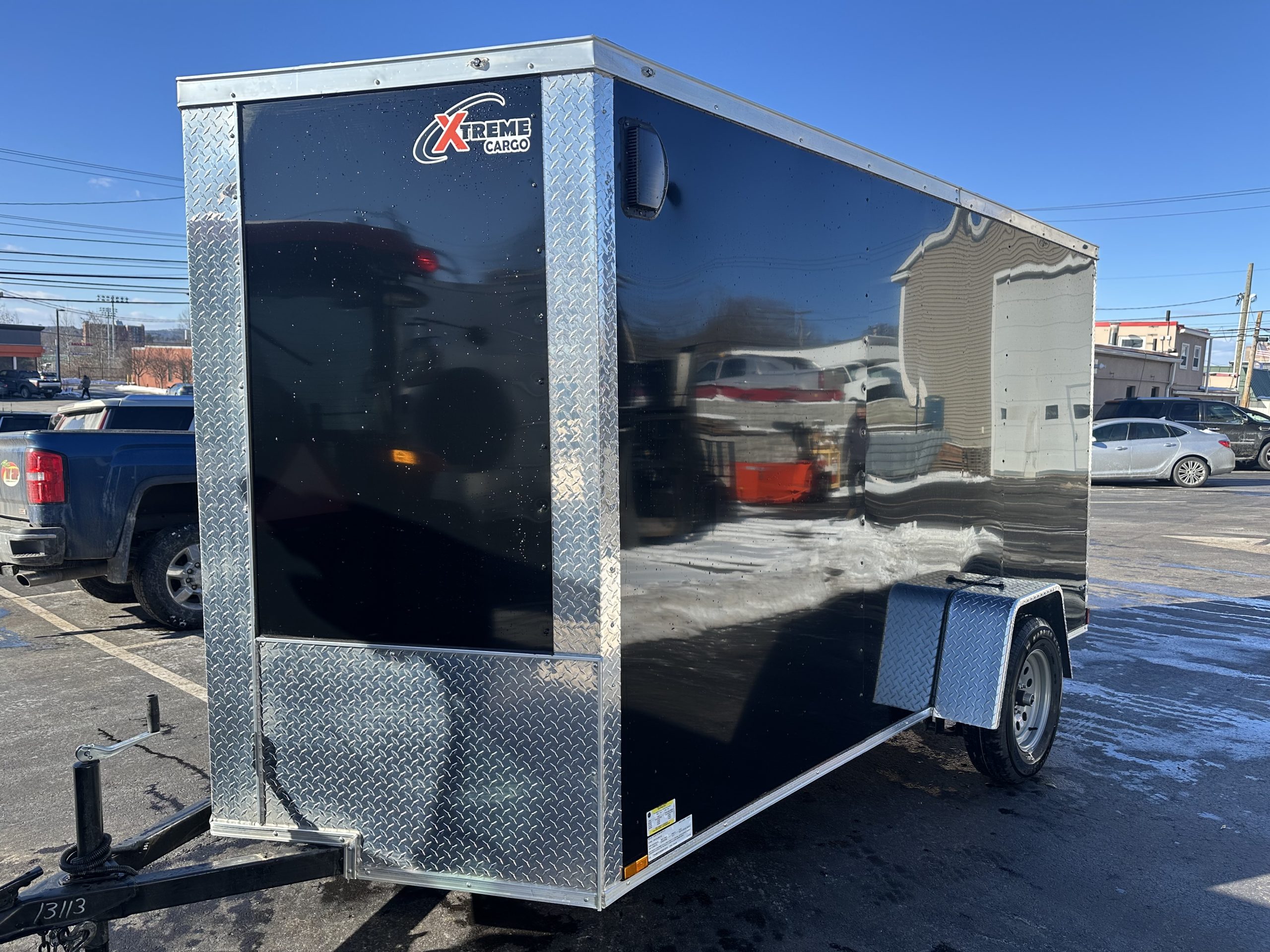 Enclosed Cargo Trailer 6'x12 BLACK RAMP Xtreme Cargo Single Axle