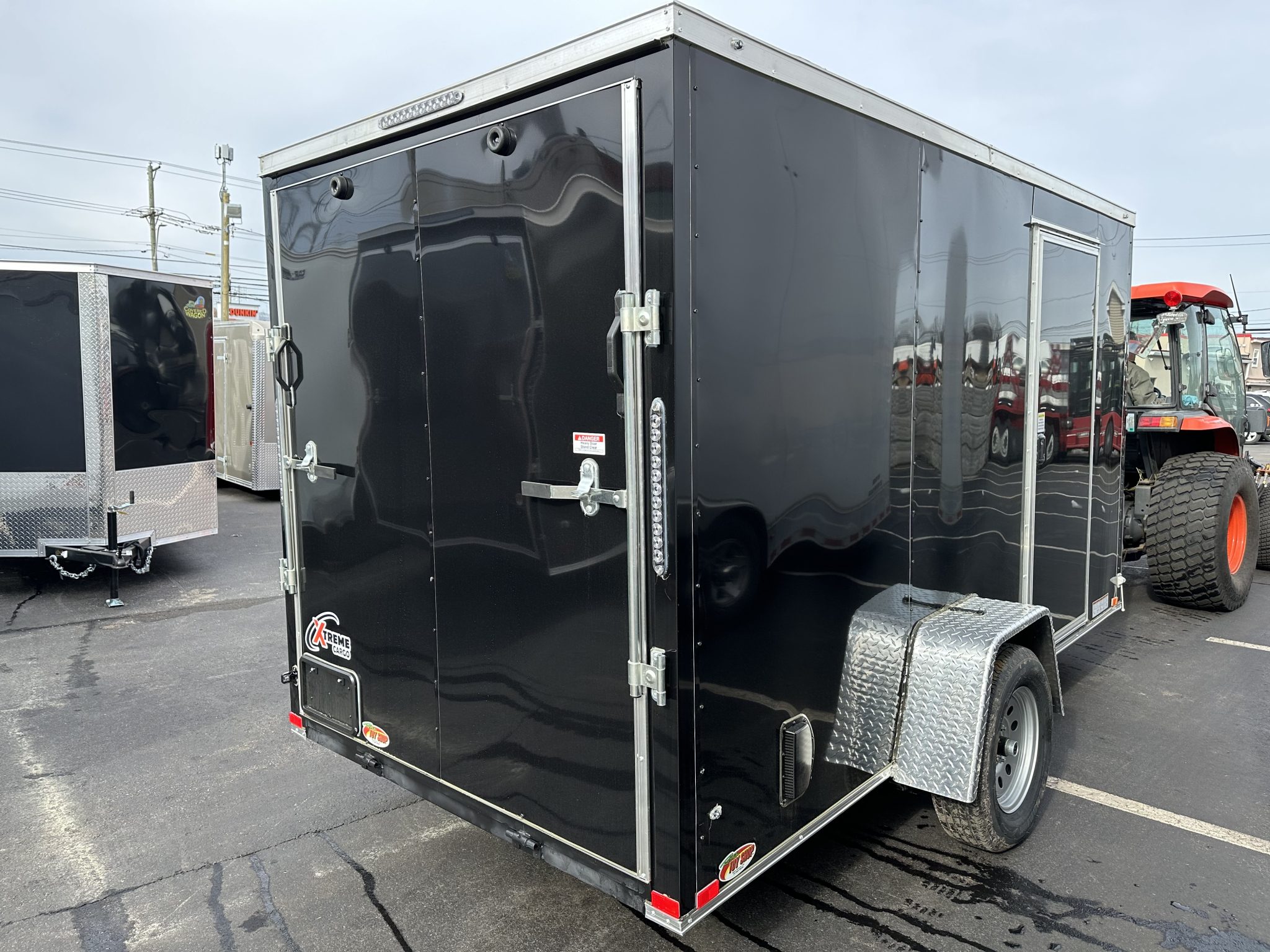 Enclosed Cargo Trailer 6'x12 BLACK RAMP Xtreme