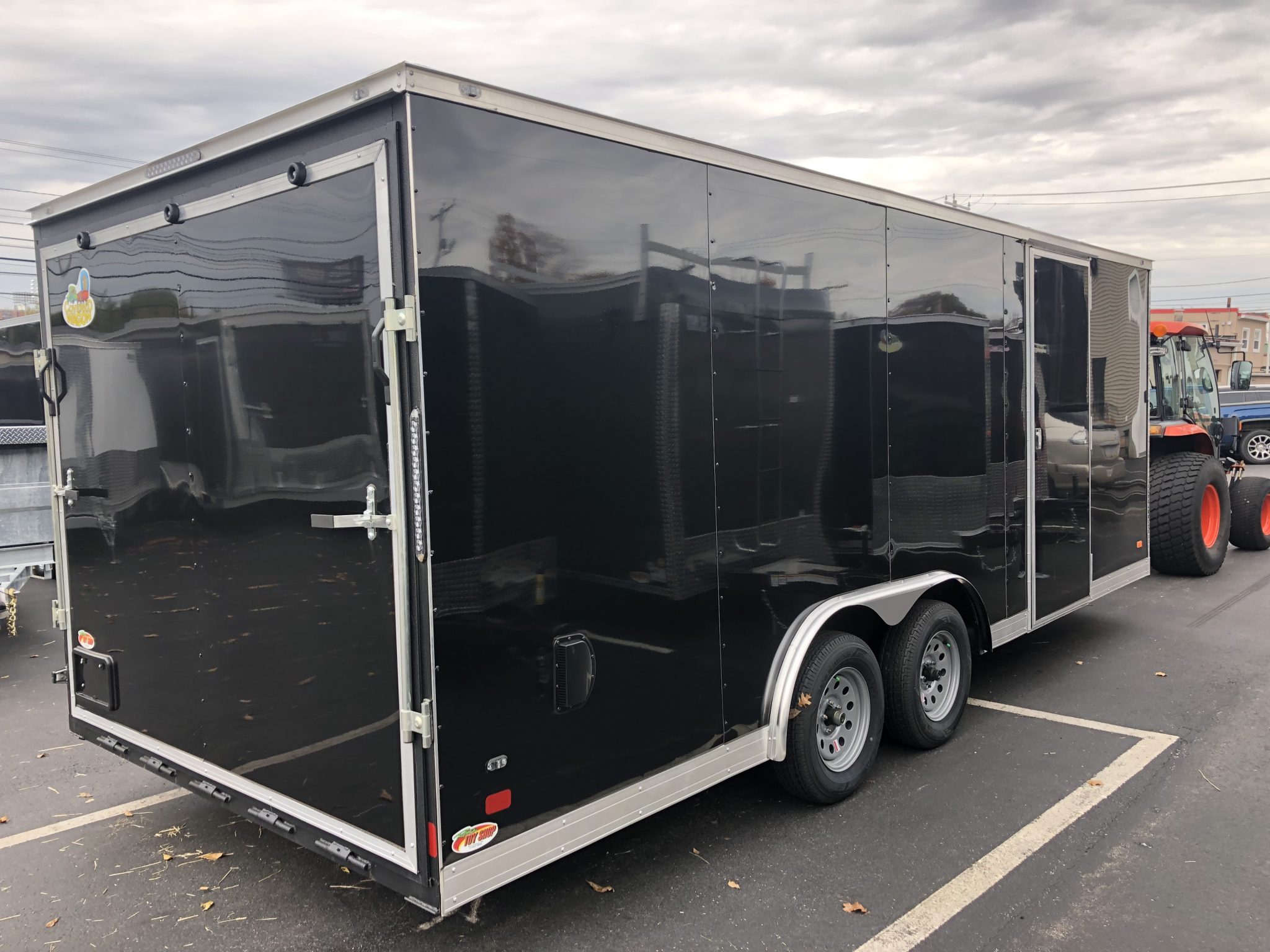 Enclosed Car Hauler Trailer 8.5’x20’+2’V BLACK | Ron's Toy Shop, Inc.