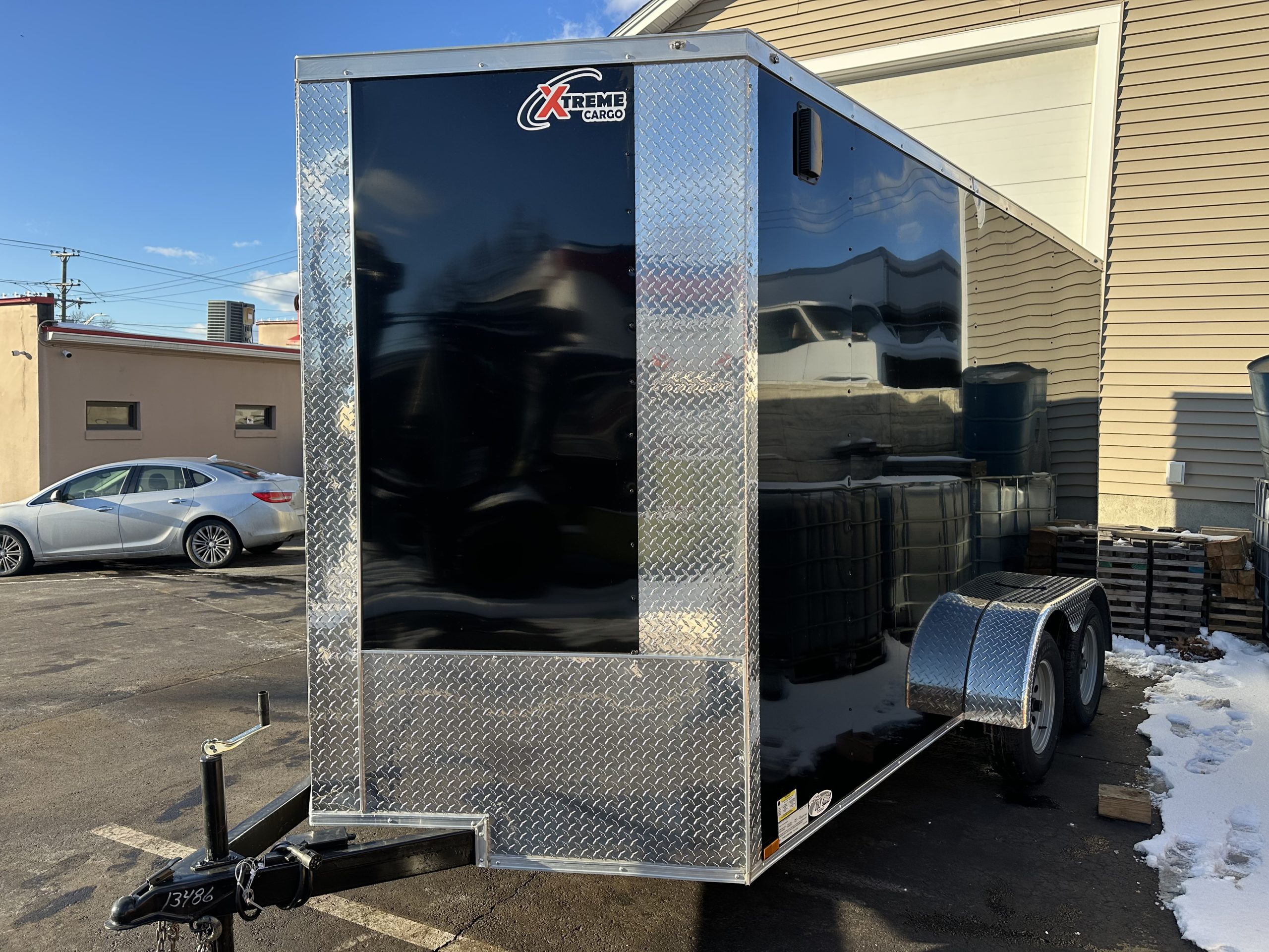 Enclosed Cargo Trailer 7'x14 Xtreme Cargo Black 7' Interior