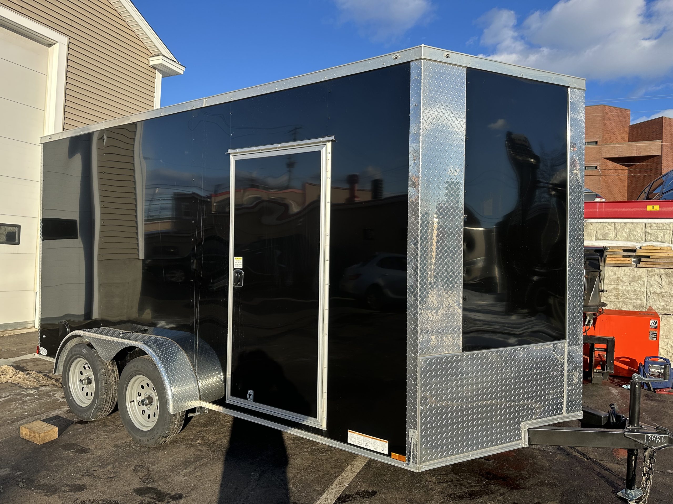 Enclosed Cargo Trailer 7'x14 Xtreme Cargo Black 7' Interior