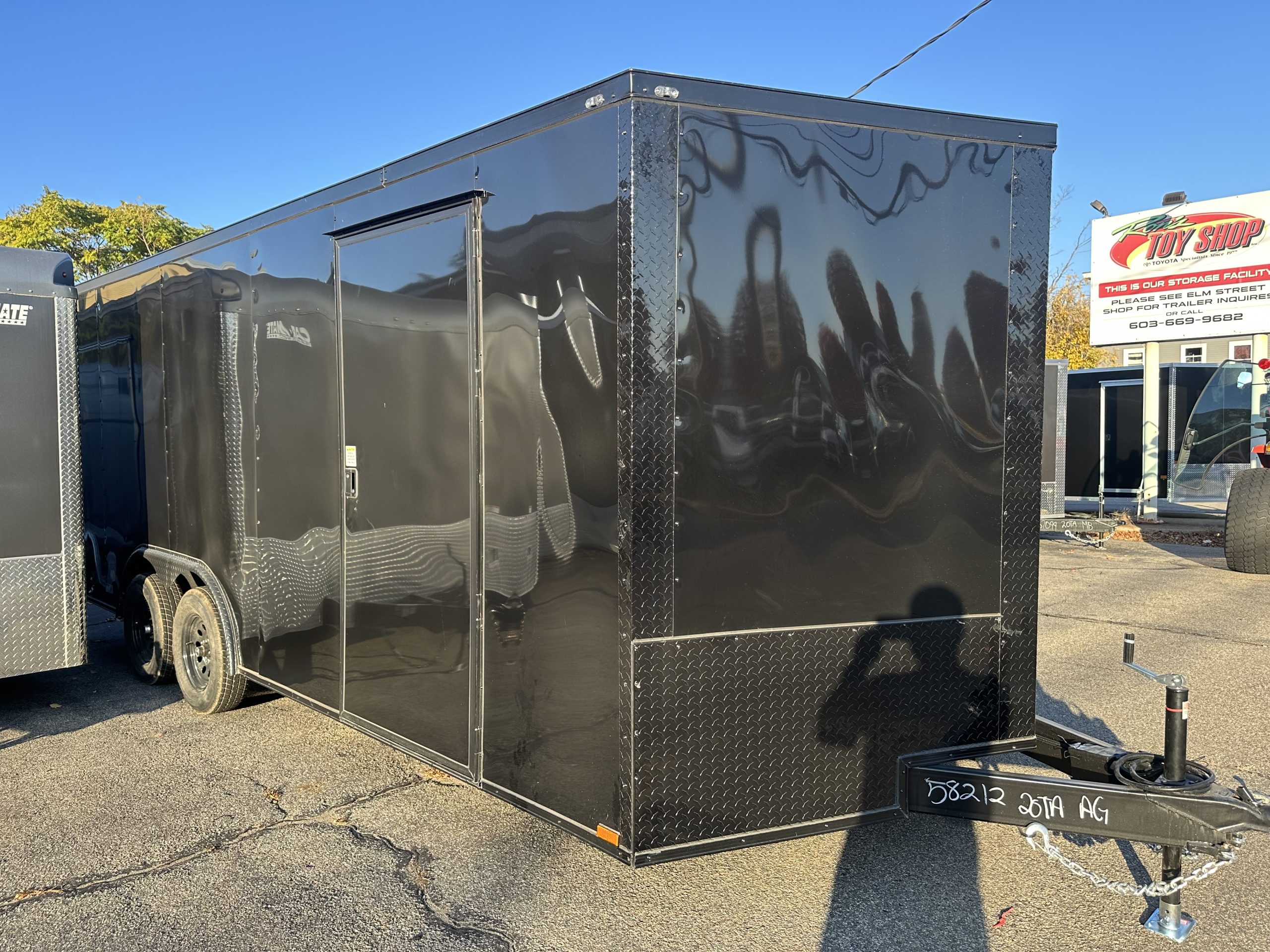 Best Enclosed Car Trailer 8.5'x20' 7k GVWR Ramp Door Black Blackout Package