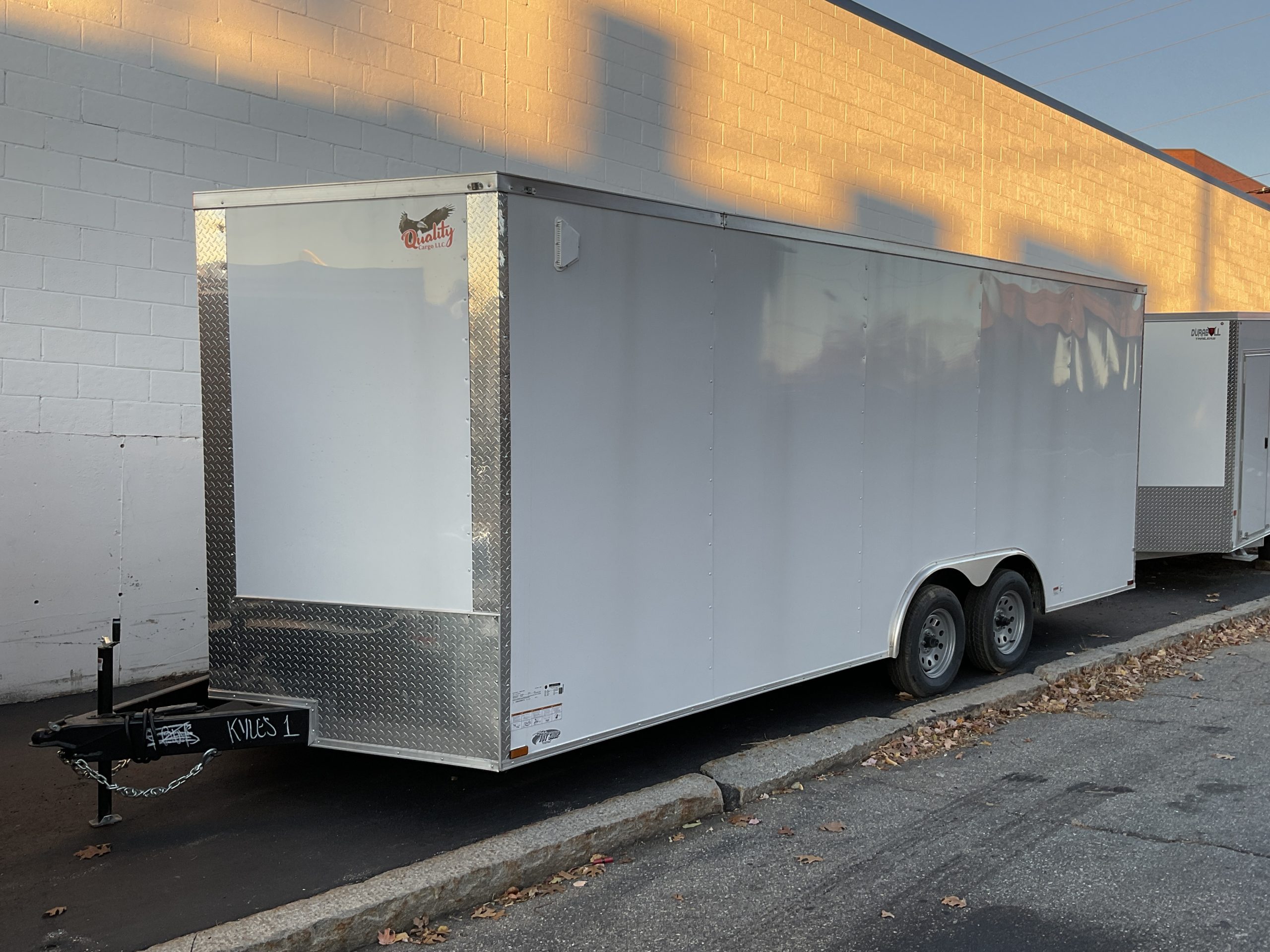 Best Enclosed Car Trailer 8.5'x20' 7k Ramp Door White 7' Interior