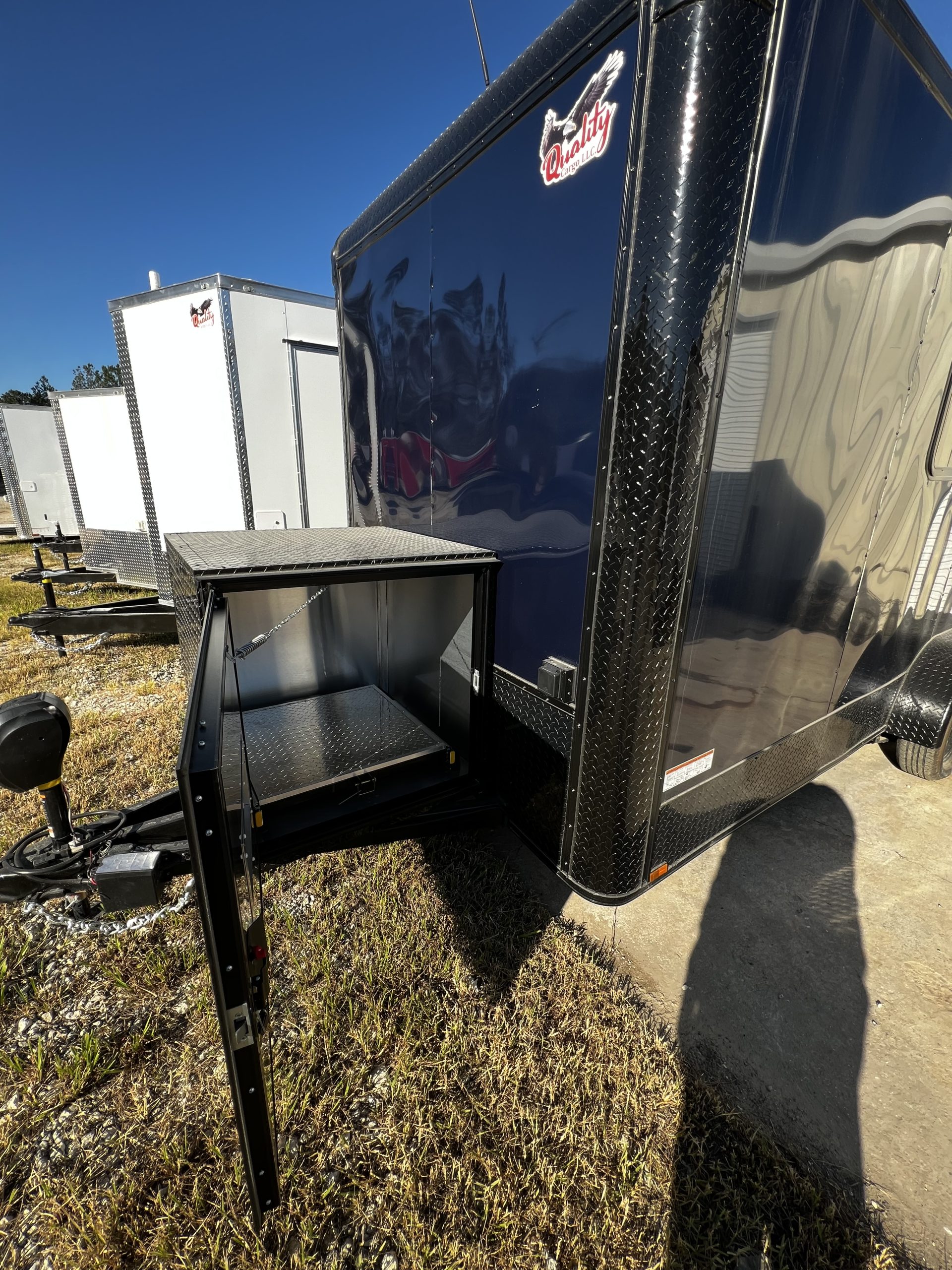 Best Enclosed Trailer 7'x16' Indigo Blue Dog Grooming Trailer