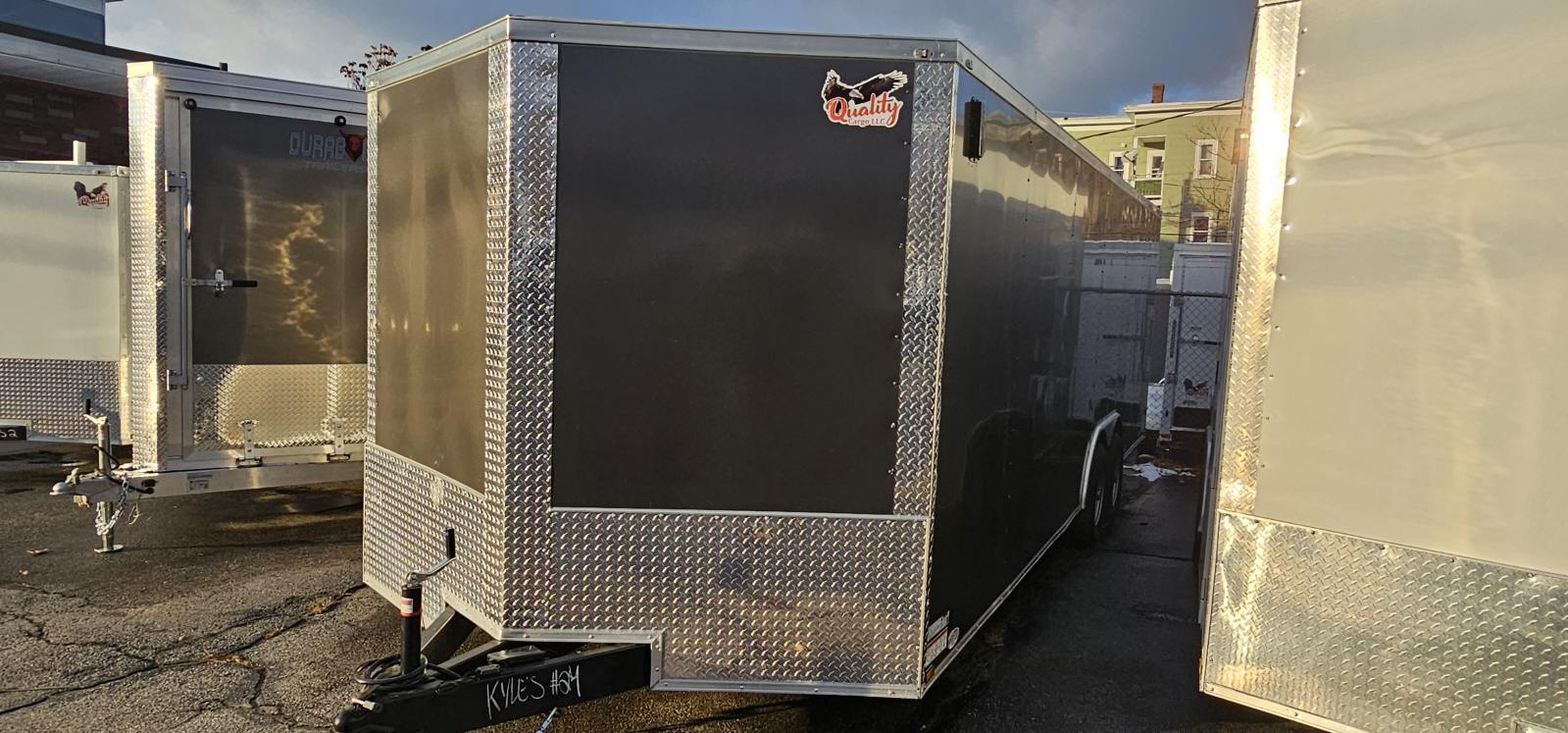 Best Enclosed Car Trailer 8.5'x24' 10k Ramp Door 6'6" Interior Height Charcoal