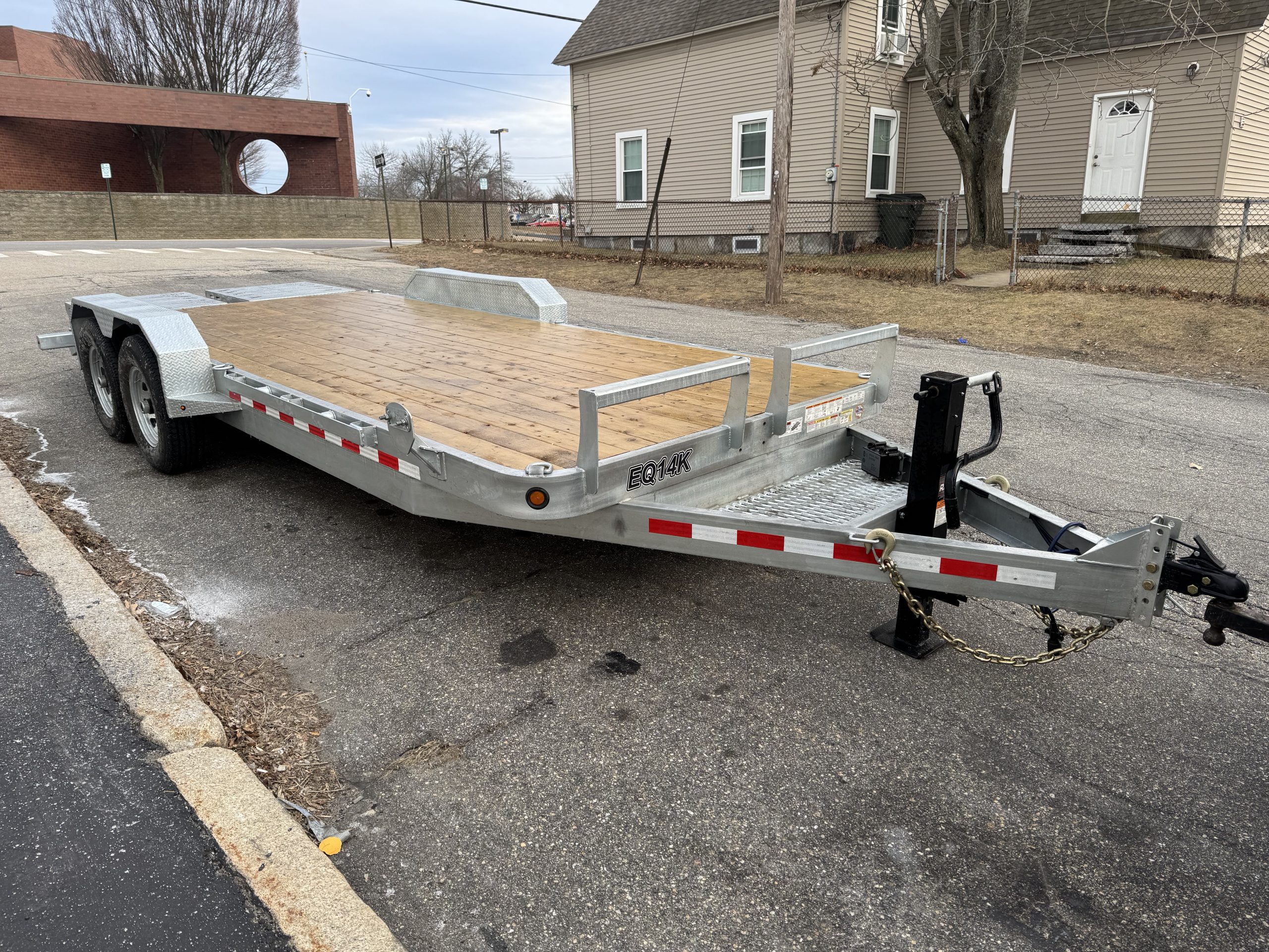 Galvanized Equipment Trailer 83"x20' 14k Gvwr Silver Mountain with Mega Ramps