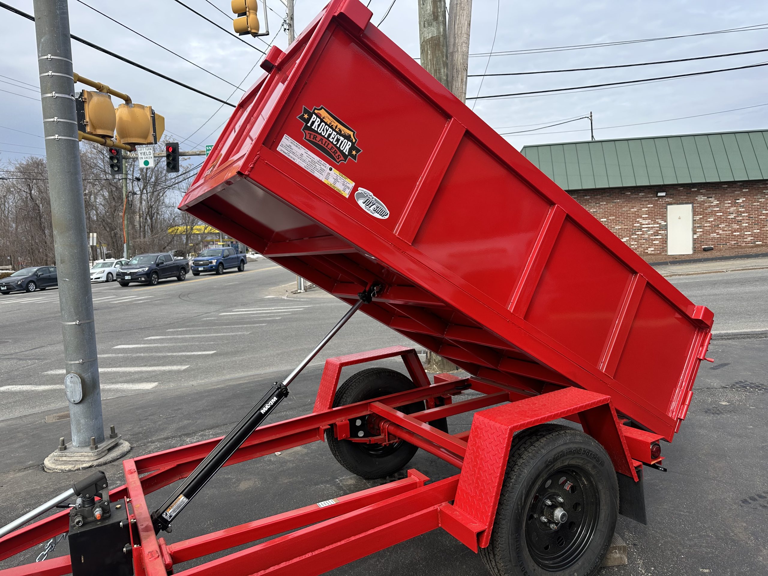 Dump Trailer 4'x8' Red Covered Wagon - 2990 GVWR